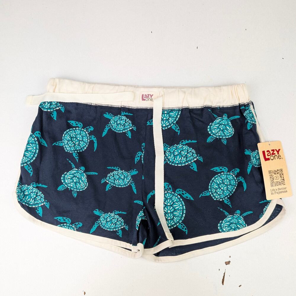 Lazy One Women's Small Turtle PJ Boxer Shorts